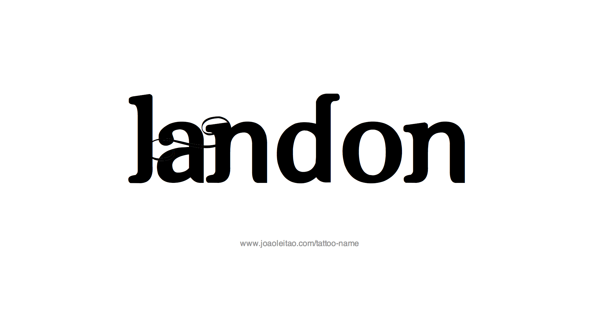 Landon Name Tattoo Designs